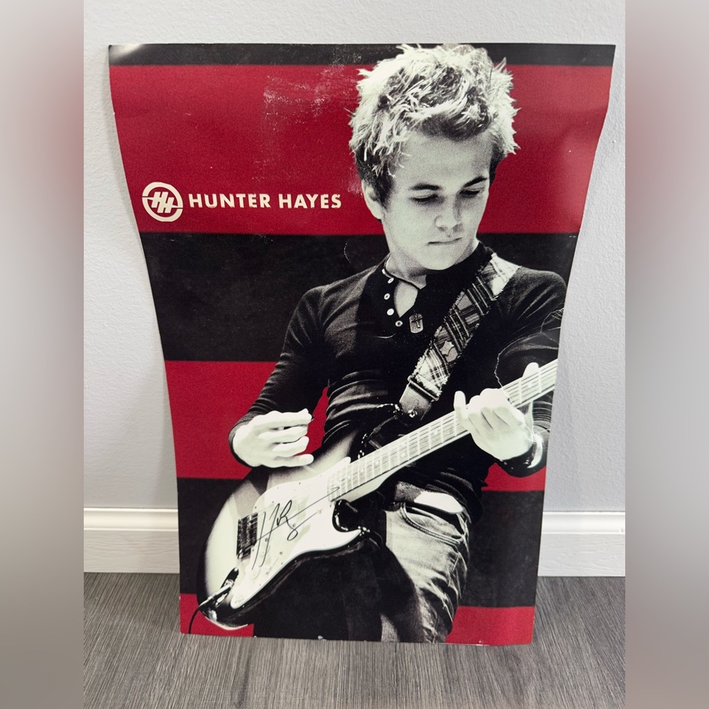 Hunter Hayes autographed poster - good condition